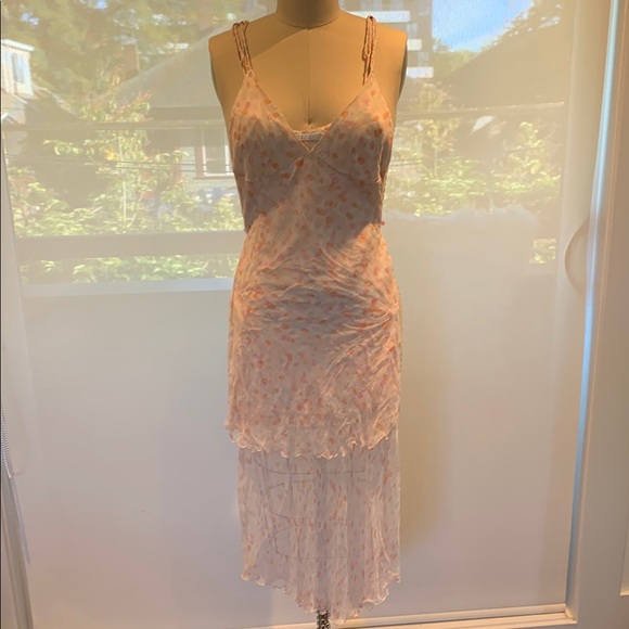 Nougat London Dresses & Skirts - Nougat London 100% Silk Watercolour Dots Patterned Dress